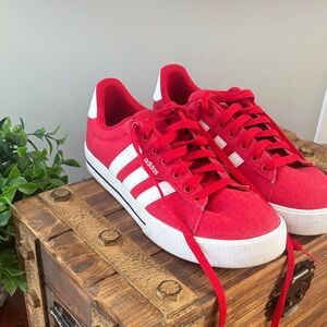 Adidas Red and White Sneakers-DAILY 3.0 SHOES